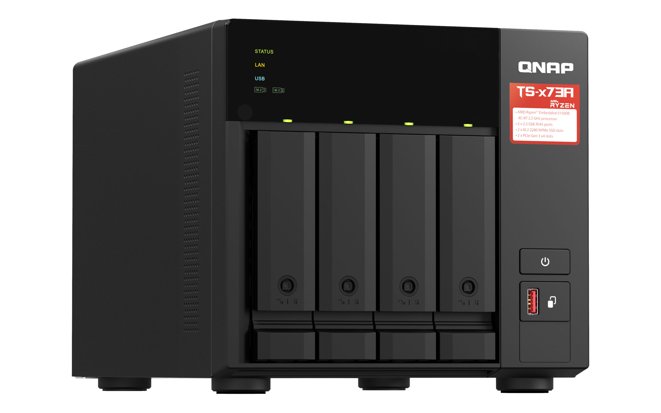 QNAP TS-473A-SW5T - Serwer NAS Tower z procesorem AMD Ryzen i przełącznikiem 2.5GbE - obrazek 4