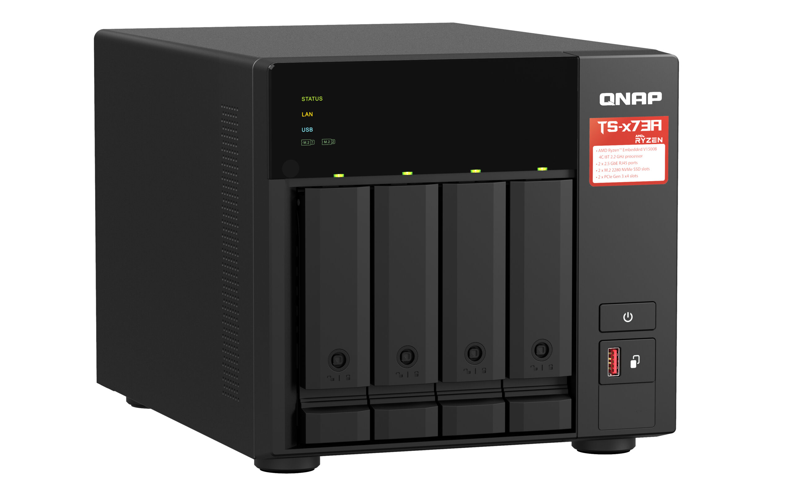 QNAP TS-473A-SW5T - Serwer NAS Tower z procesorem AMD Ryzen i przełącznikiem 2.5GbE - obrazek 3
