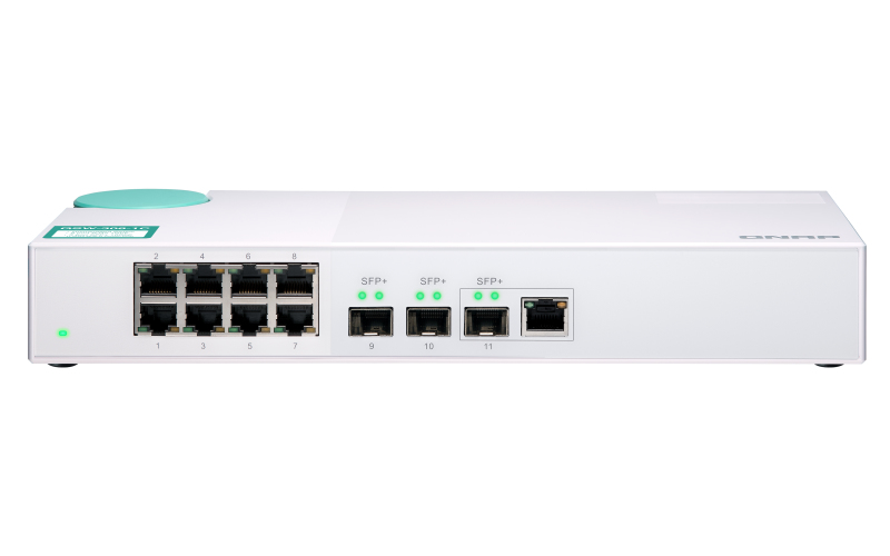 QNAP QSW-308-1C - Niezarządzalny przełącznik sieciowy 10GbE SFP+ i Gigabit Ethernet