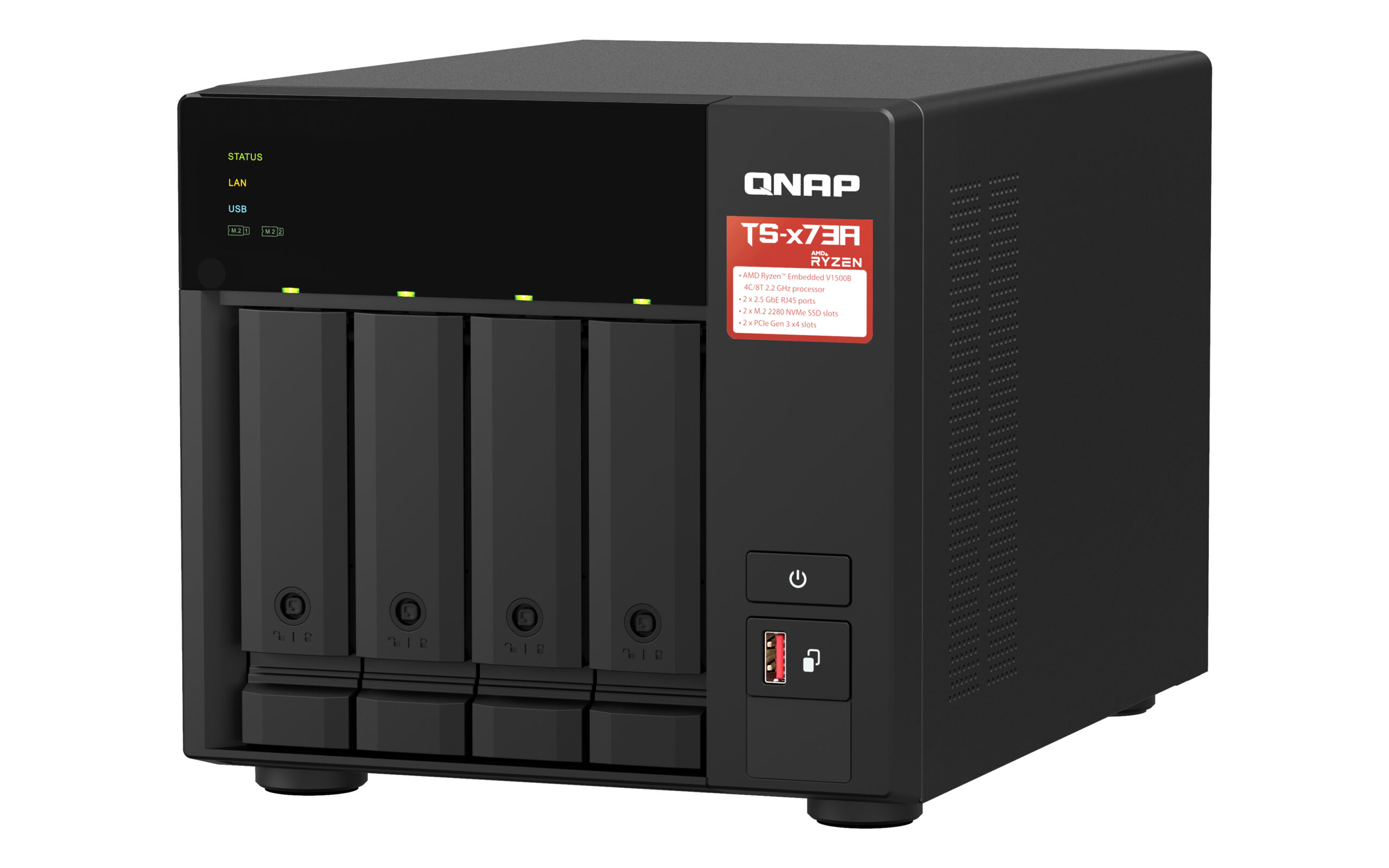 QNAP TS-473A-SW5T - Serwer NAS Tower z procesorem AMD Ryzen i przełącznikiem 2.5GbE - obrazek 5