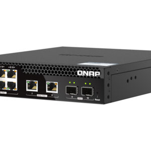 QNAP QSW-M2106PR-2S2T przełącznik sieciowy Zarządzany L2 10G Ethernet (100/1000/10000) Obsługa PoE 1U Czarny