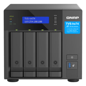 QNAP TVS-H474 NAS Tower Intel Pentium Gold G7400 8GB DDR4 QuTS hero