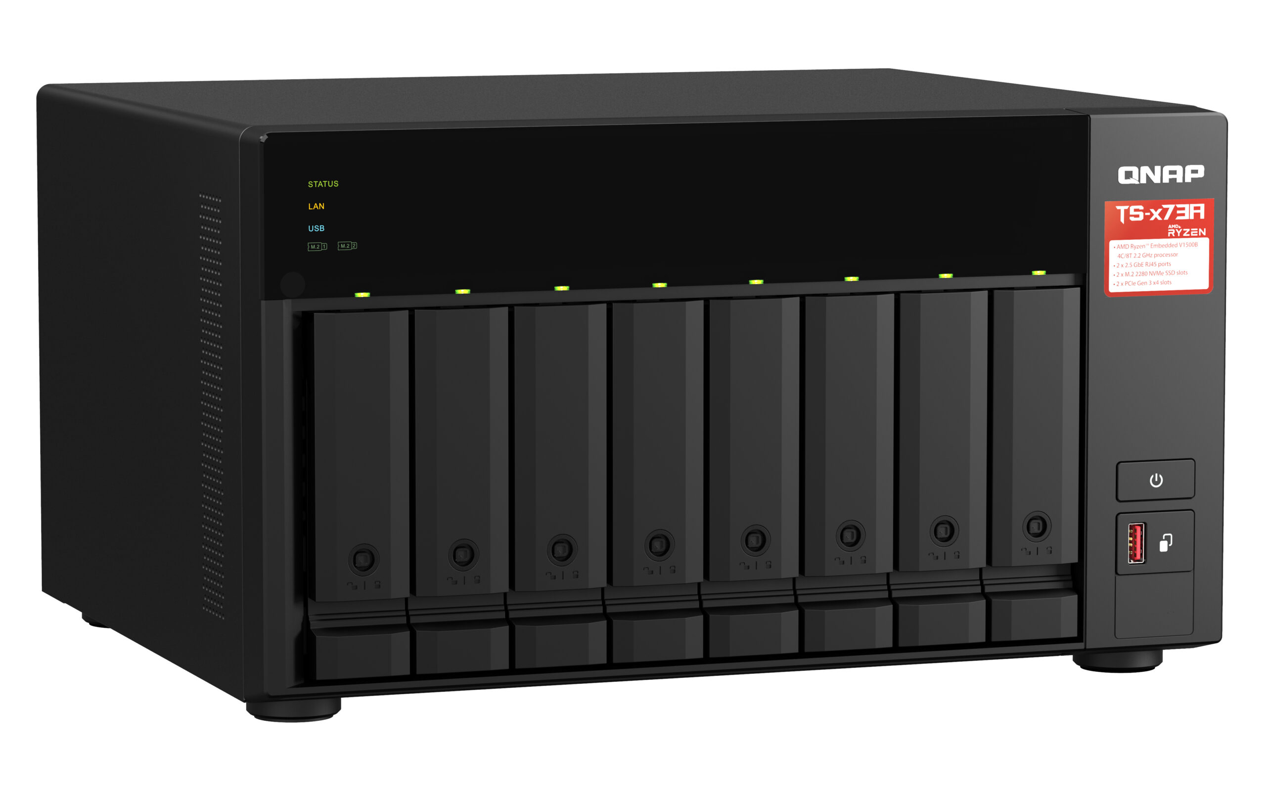 QNAP TS-873A-8G - Serwer NAS typu Tower z procesorem AMD Ryzen - obrazek 3