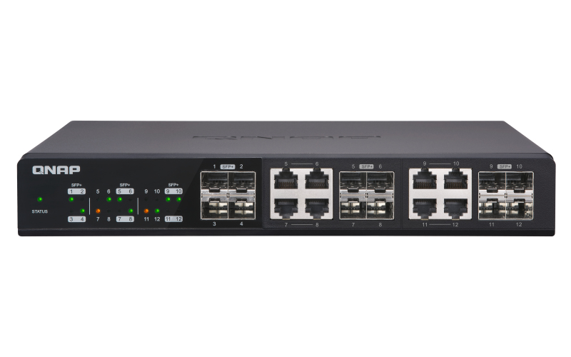 QNAP QSW-1208-8C - Niezarządzalny przełącznik sieciowy 10GbE/25GbE