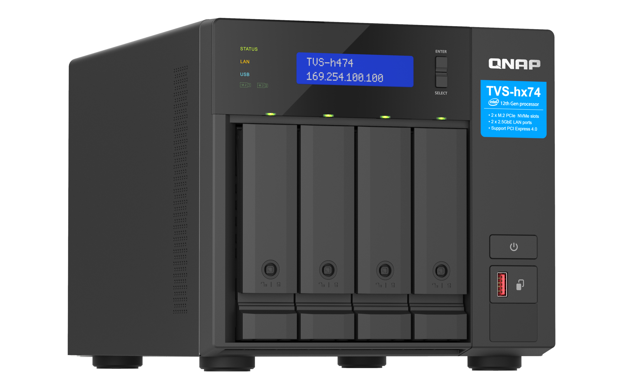 QNAP TVS-H474-I3-8G - Serwer NAS Tower z QuTS hero - obrazek 4