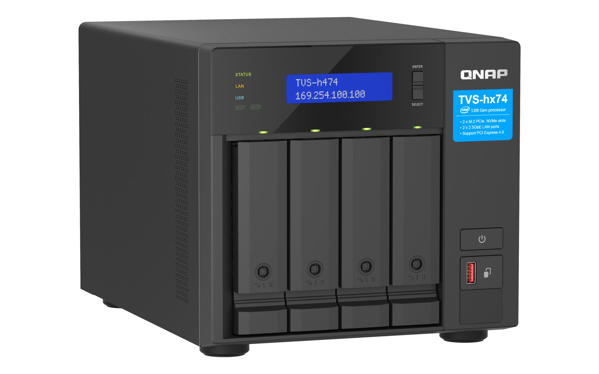 QNAP TVS-H474-I3-8G - Serwer NAS Tower z QuTS hero - obrazek 3