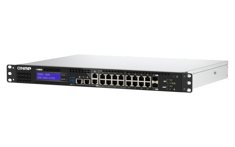 QNAP QGD-1602-C3758-16G - Zarządzany przełącznik sieciowy L2 2.5GbE z funkcjami NAS - obrazek 5