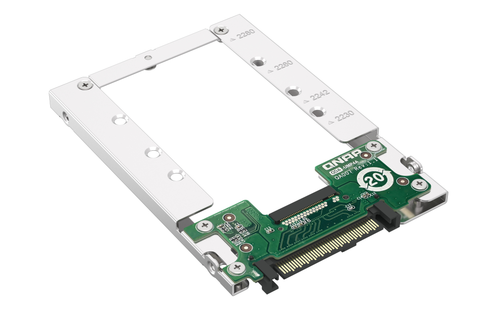 Adapter QNAP QDA-UMP4A: M.2 NVMe SSD do wnęki U.2 2.5 cala - obrazek 3