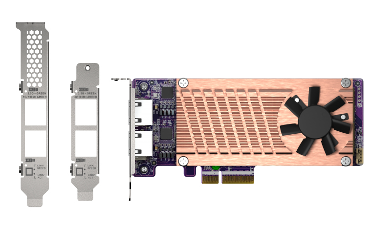 QNAP QM2-2P2G2T - Karta Rozszerzeń PCIe z 2.5GbE i M.2 NVMe