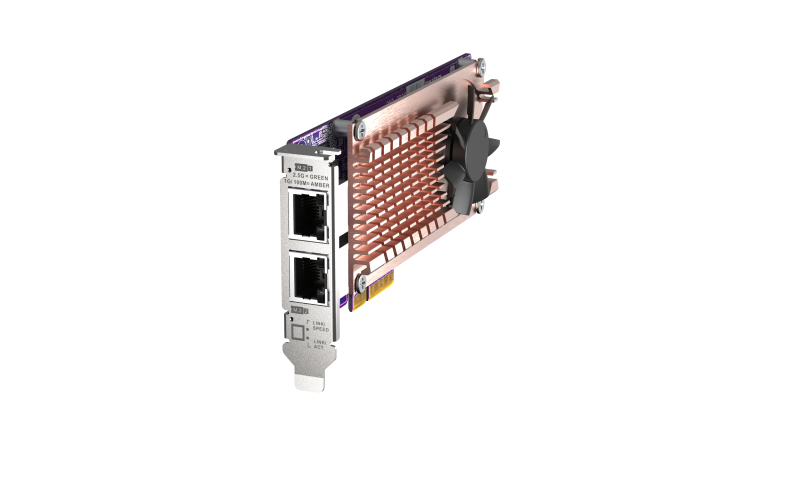 QNAP QM2-2P2G2T - Karta Rozszerzeń PCIe z 2.5GbE i M.2 NVMe - obrazek 5