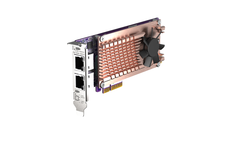 QNAP QM2-2P2G2T - Karta Rozszerzeń PCIe z 2.5GbE i M.2 NVMe - obrazek 4