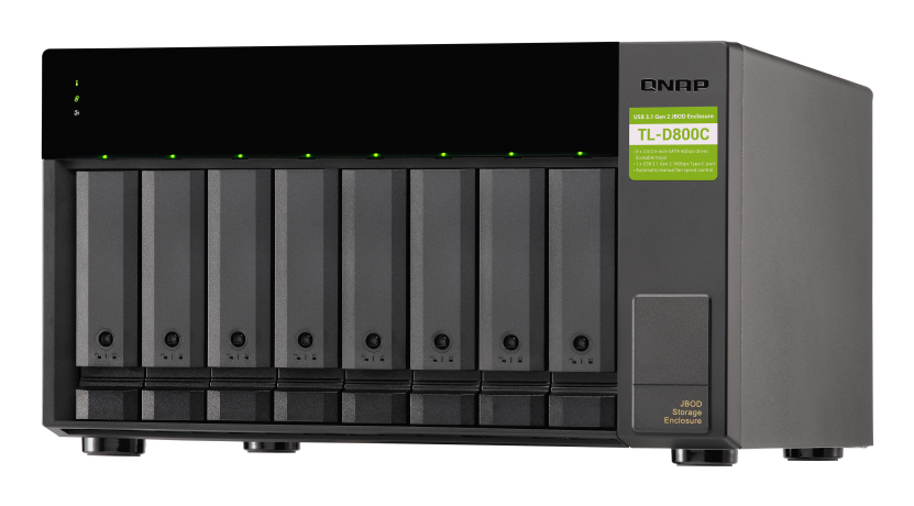 QNAP TL-D800C - 8-zatokowa obudowa JBOD z interfejsem USB 3.2 Gen 2 - obrazek 4