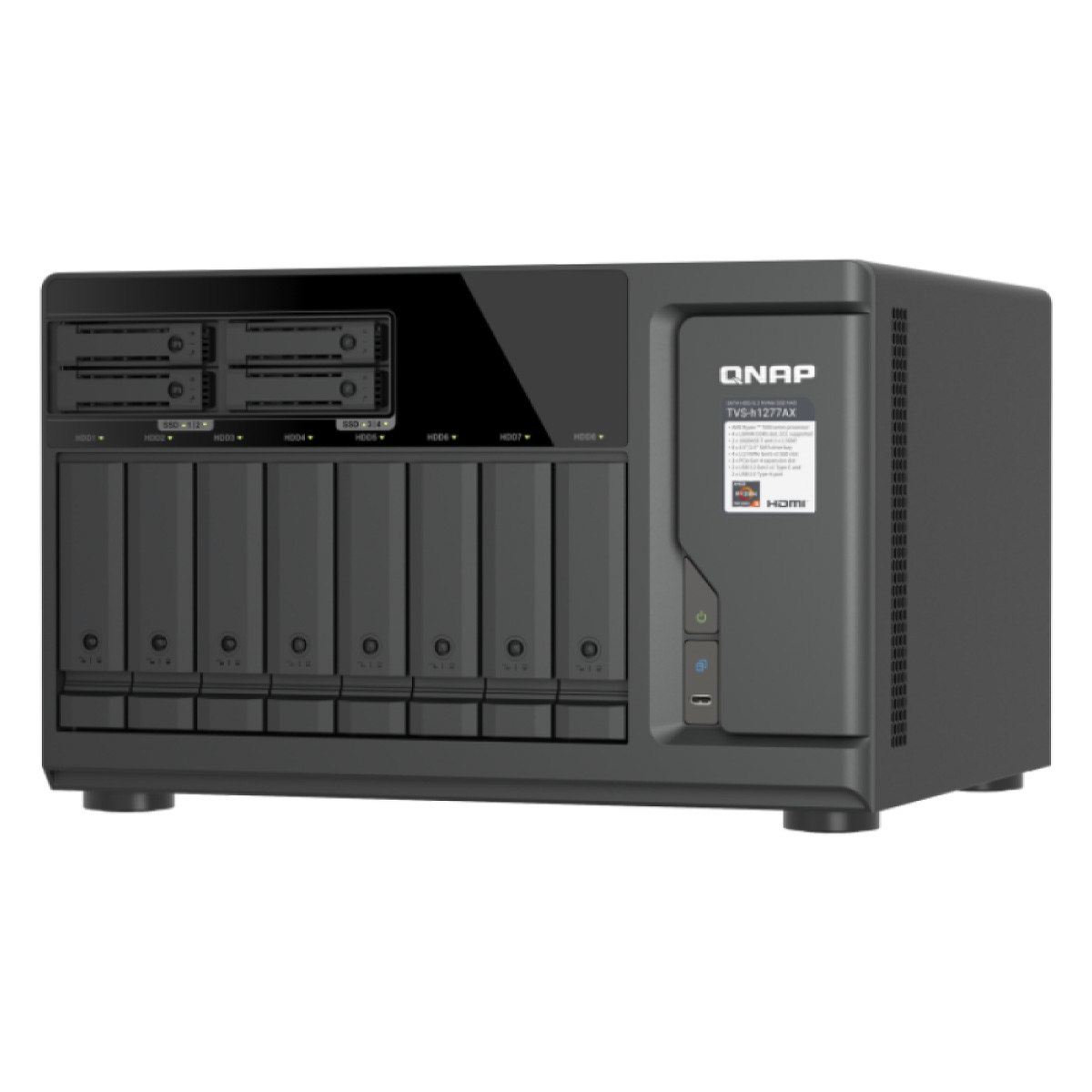 QNAP TVS-H1277AX-R5-16G - 12-zatokowy serwer NAS QuTS hero - obrazek 3