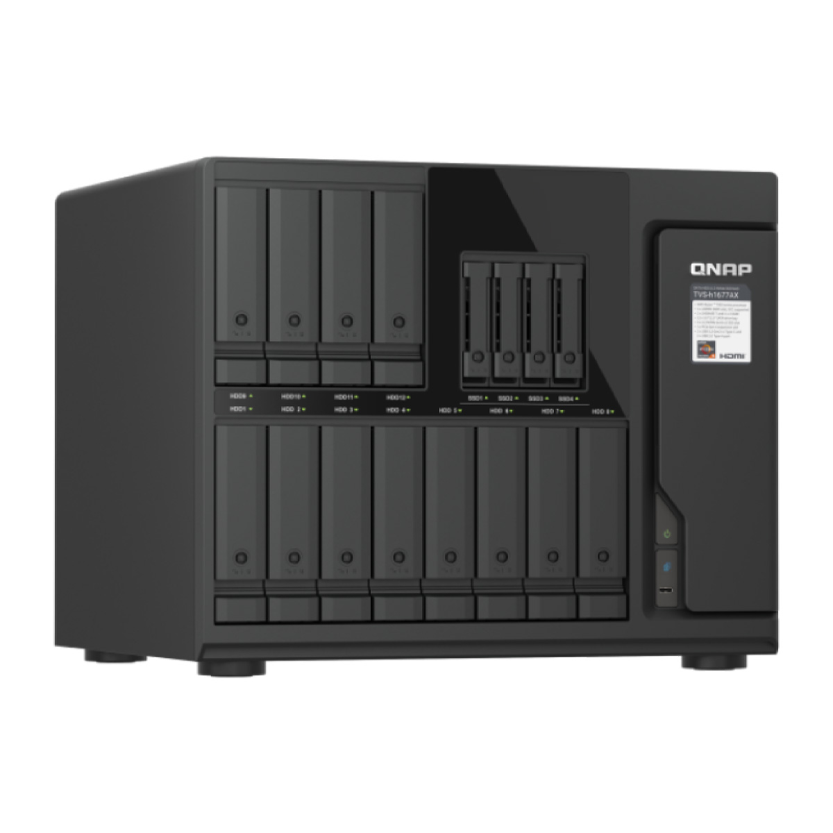 QNAP TVS-H1677AX-R5-16G - 16-bay QuTS hero NAS z procesorem AMD Ryzen 5 - obrazek 3