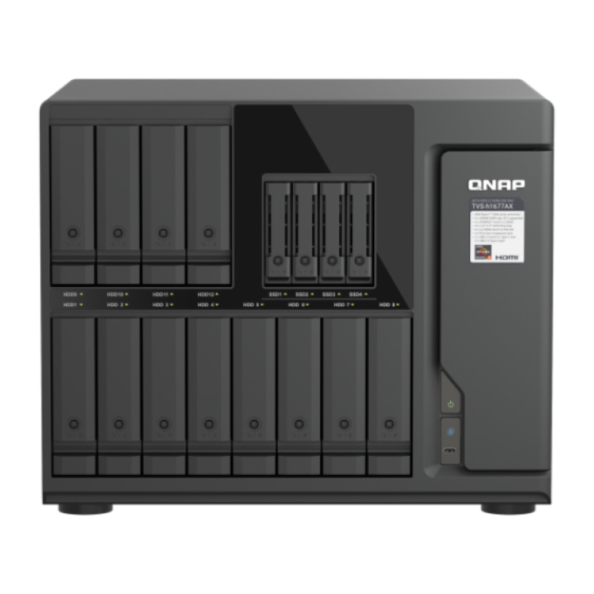 QNAP TVS-H1677AX-R5-16G - 16-bay QuTS hero NAS z procesorem AMD Ryzen 5