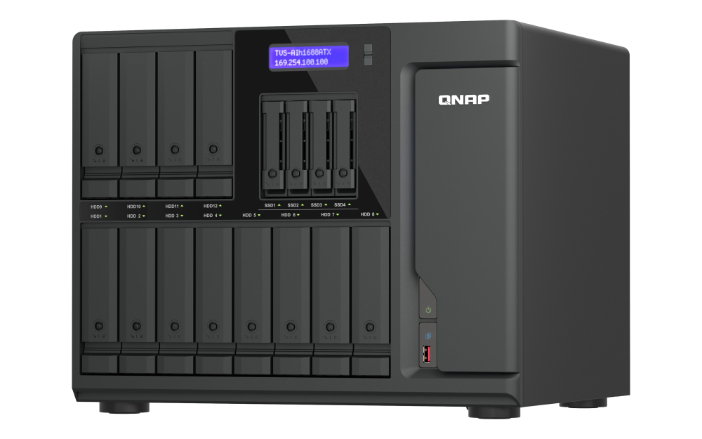 QNAP TVS-AIh1688ATX-U7-32G - Serwer NAS Tower z Akceleracją AI - obrazek 4