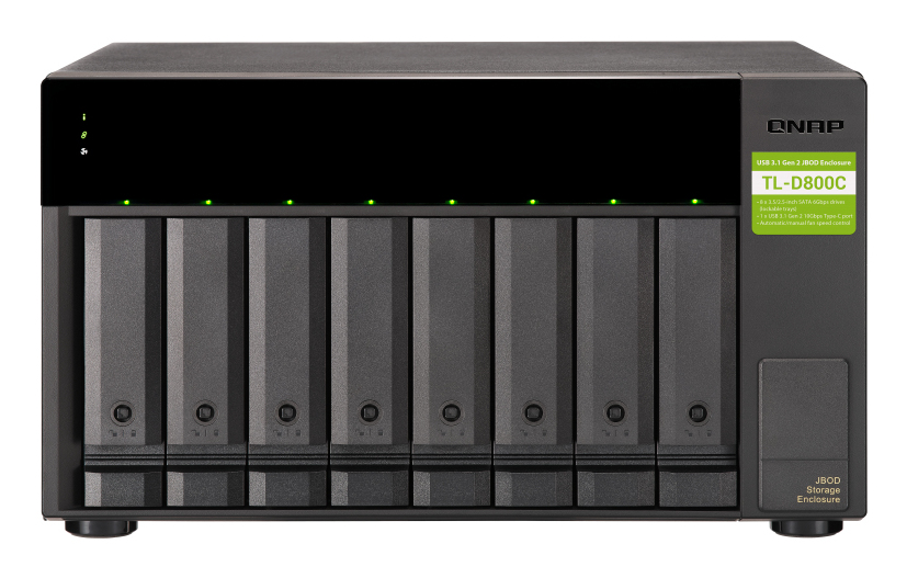 QNAP TL-D800C - 8-zatokowa obudowa JBOD z interfejsem USB 3.2 Gen 2