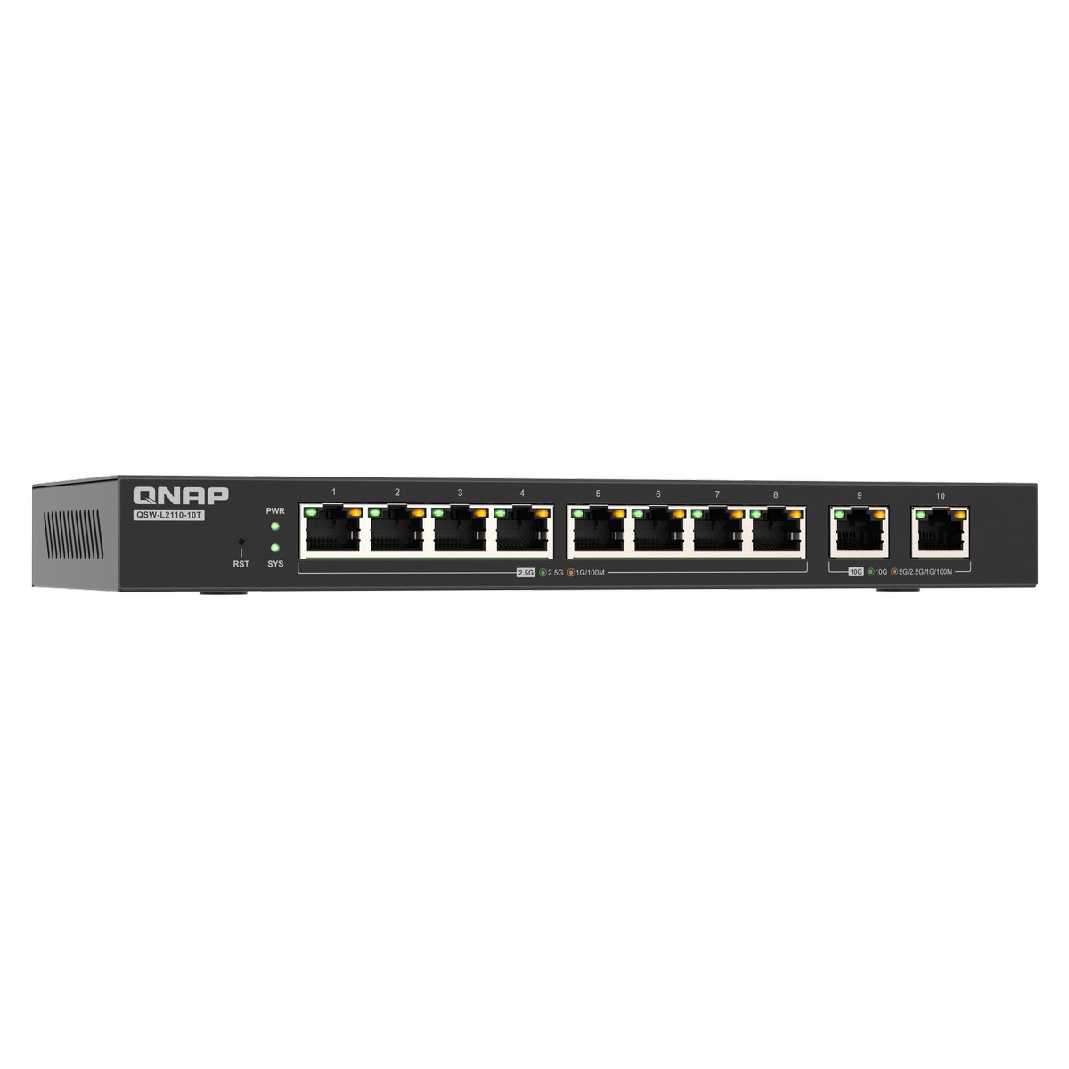 QNAP QSW-L2110-10T - Przełącznik Lite Managed 2.5GbE/10GbE - obrazek 3