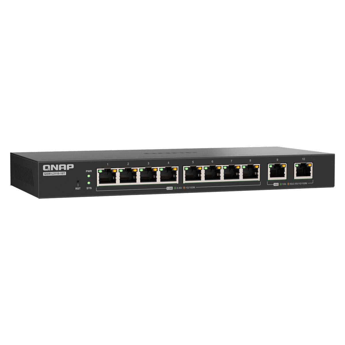QNAP QSW-L2110-10T - Przełącznik Lite Managed 2.5GbE/10GbE - obrazek 4