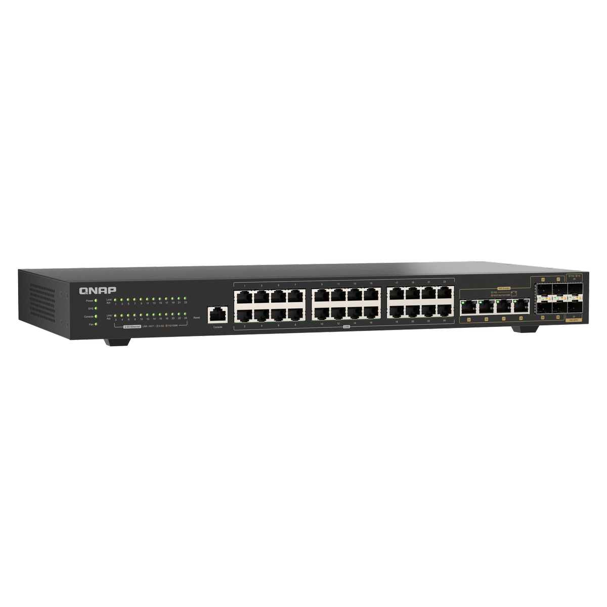 QNAP QSW-M2130-4C2S24T - Zarządzany Przełącznik Sieciowy 2.5GbE/10GbE - obrazek 4