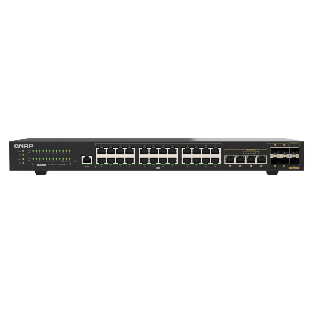 QNAP QSW-M2130-4C2S24T - Zarządzany Przełącznik Sieciowy 2.5GbE/10GbE